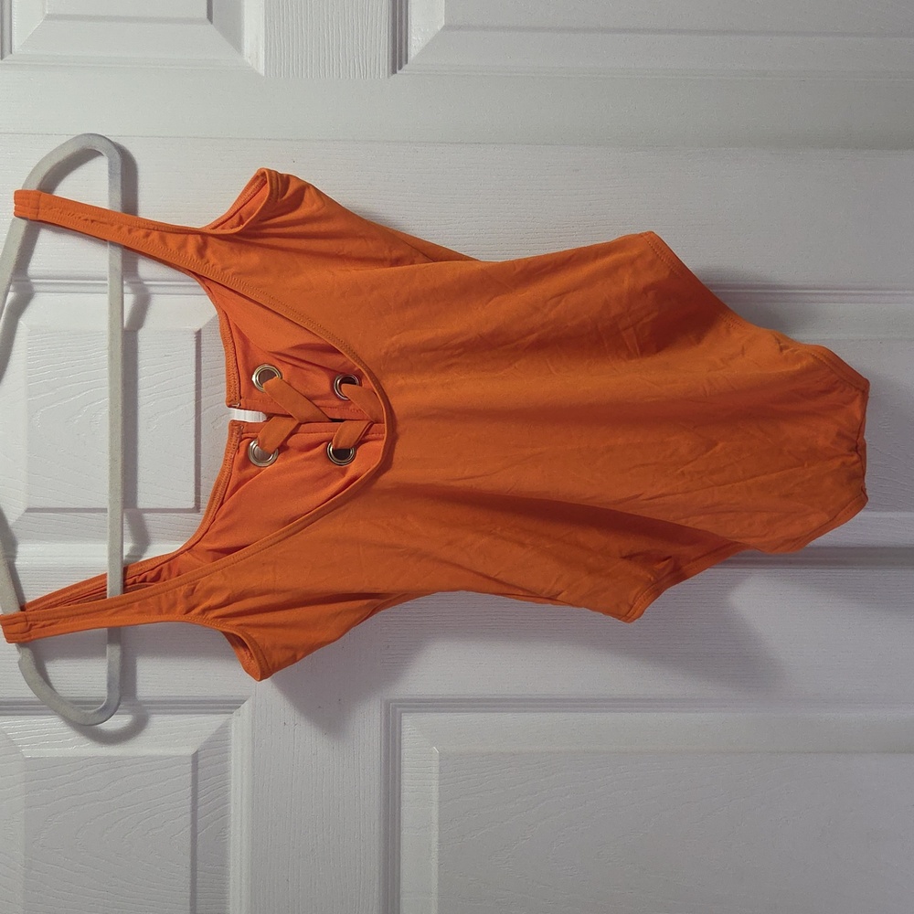 Micheal Kors Orange One Piece Swimsuit - Picture 3 of 5